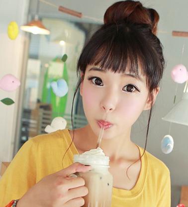 齐刘海发型怎么扎好看:8款韩式发型 让你美丽清凉一夏